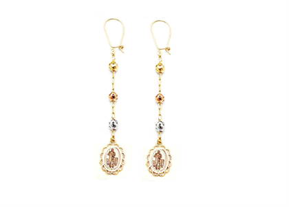 Three Tone Plated Saint Jude Earring